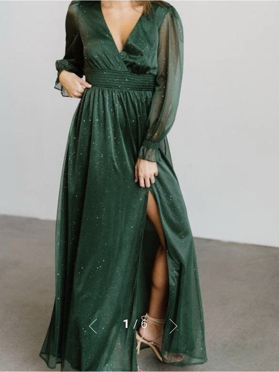 Baltic Born Dresses & Skirts - Baltic Born Emerald Green Glitter Maxi Dress